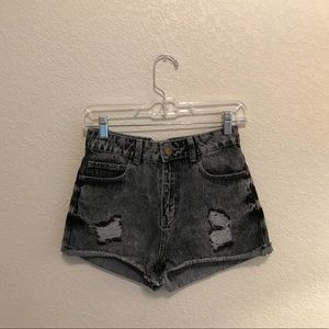 High-Waisted Gray Shorts